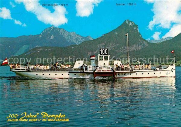 Dampfer Seitenrad Kaiser Franz Josef I. Wolfgangsee Salzk