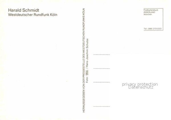 Rundfunk Harald Schmidt Autogramm Westdeutscher – Bild 2