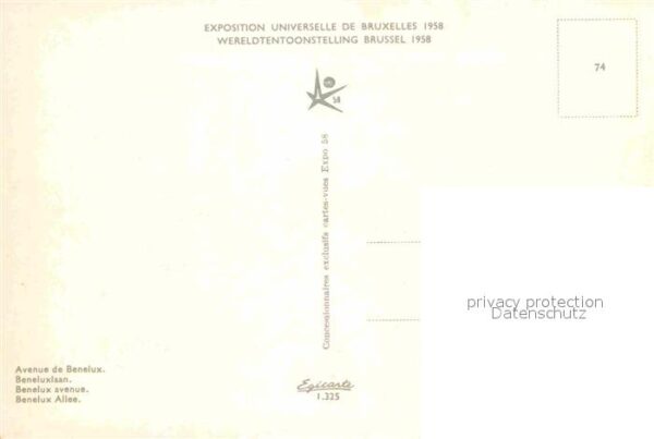 Exposition Universelle Bruxelles 1958 Avenue de Benelux – Bild 2