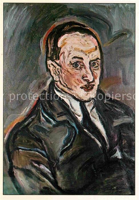 Kuenstlerkarte Oskar Kokoschka Bildnis eines Mannes 19