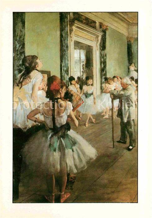 Kuenstlerkarte Edgar Degas Die Tanzklasse 1874 Impress