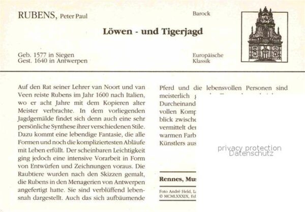 Rubens Paul Peter Löwen- und Tigerjagd Barock – Bild 2
