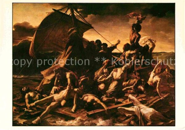 Kuenstlerkarte Jean Louis Theodore Gericault Das Floss