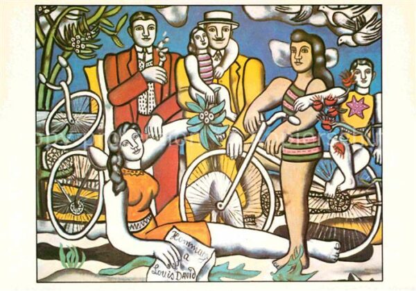 Kuenstlerkarte Fernand Leger Die Rast Huldigung an Dav