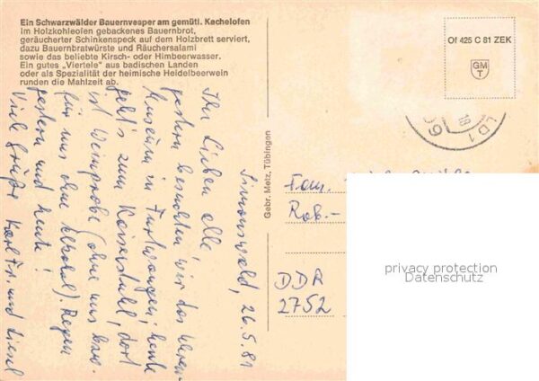 Lebensmittel Schwarzwald Bauernvesper Kachelofen Bau – Bild 2