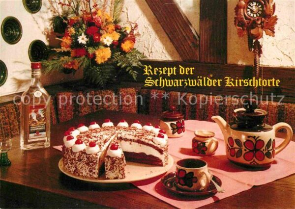 Lebensmittel Rezept Schwarzwälder Kirschtorte
