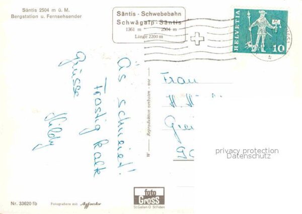 Seilbahn Säntis Bergstation Fernsehsender – Bild 2