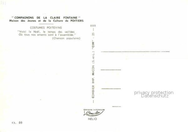 Trachten Frankreich Maison des Jeunes Culture de Poitiers – Bild 2