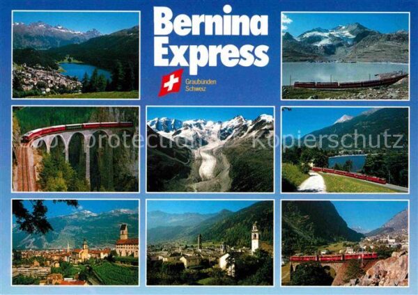 Eisenbahn Bernina-Express Puschlav Engadin Chur