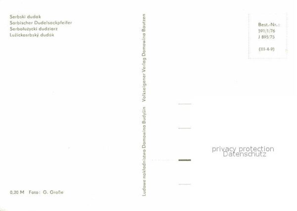 Musikanten Sorben Dudelsackpfeifer – Bild 2