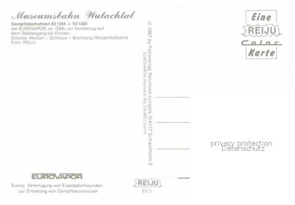 Eisenbahn Museumsbahn Wutachtal Eurovapor Fützen – Bild 2