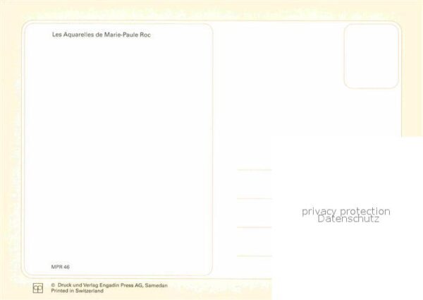 Kuenstlerkarte Marie-Paule Roc Aquarelle Blumen – Bild 2