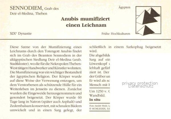 Kuenstlerkarte Sennodiem Grab des Deir el-Medina Thebe – Bild 2