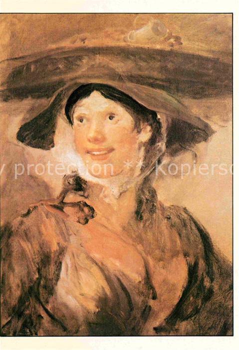 Kuenstlerkarte William Hogarth The Shrimp Girl 1740 Ro