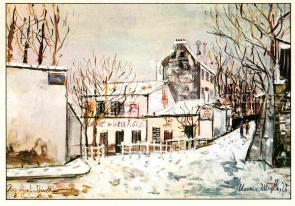 Kuenstlerkarte Maurice Utrillo Montmartre Rue Saint-Vi