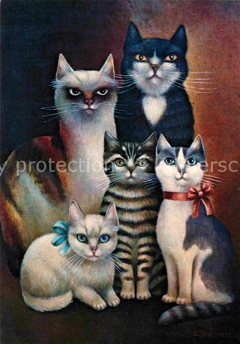 Katzen Zofia Szalowska La Famille