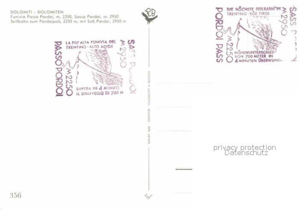 Seilbahn Funivia Passo Pordoi Dolomiti – Bild 2