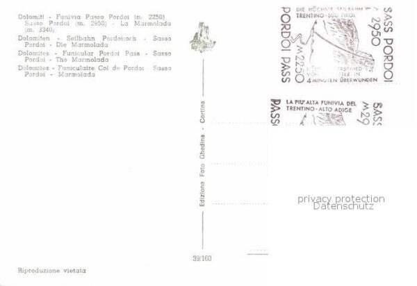 Seilbahn Funivia Passo Pordoi Dolomiti Marmolada – Bild 2