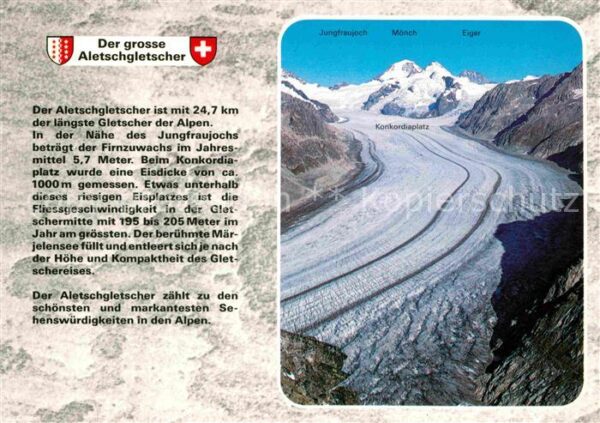 Gletscher Aletschgletscher Jungfraujoch Mönch Eig