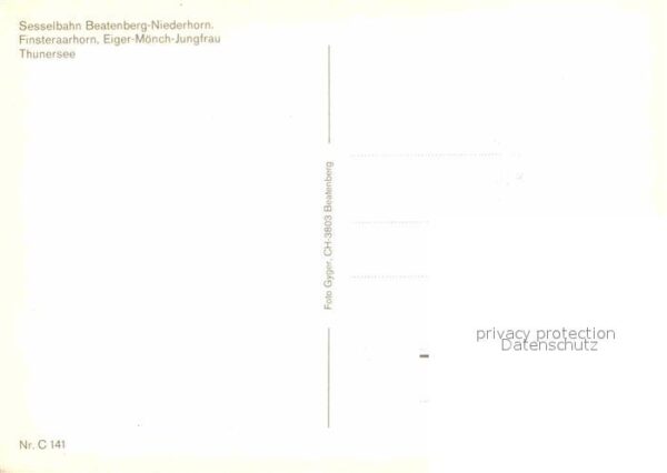 Sessellift Beatenberg Niederhorn Finsteraarhorn Th – Bild 2