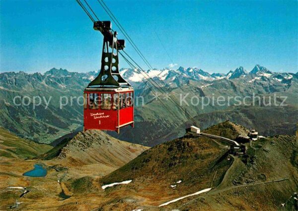 Seilbahn Weissfluhgipfel Parsenn Silvrettagruppe