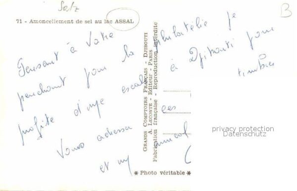 Dschibuti Amoncellement de sel au Lac Assal Salze – Bild 2