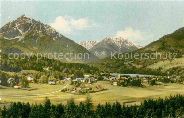 Igls Tirol gegen Serles und Habicht Stubaier Alpen