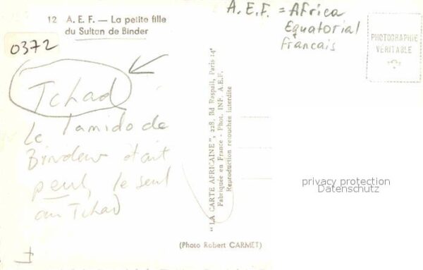 Tchad Tschad La petite fille du Sultan de Binder – Bild 2