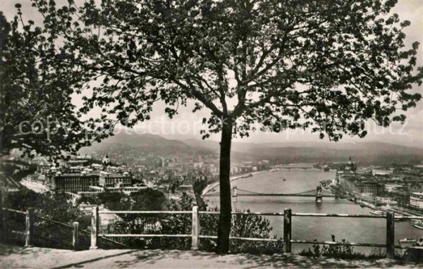 Budapest Kilatas a Gellerthegyröl Blick vom Gell