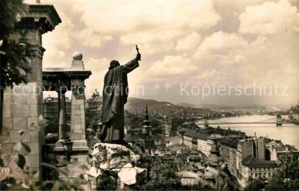 Budapest Kilatas a Szt Gellert hegyröl Blick vom