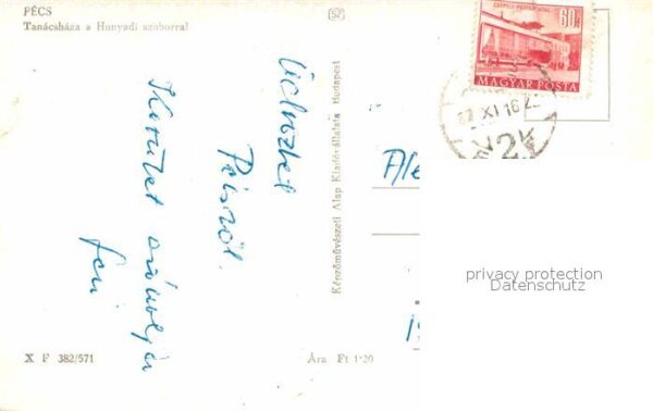 Pecs Tanacshaza a Hunyadi szoborral Denkmal – Bild 2