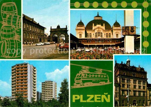 Plzen Pilsen Brana pivovaru Gottwaldovo nadrazi Sidl