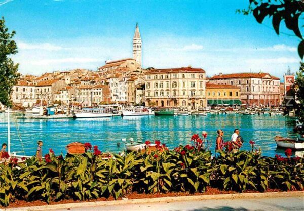 Rovinj Istrien Uferpromenade am Hafen
