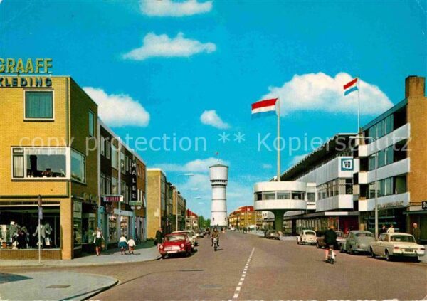 Den Helder Beatrixstraat met op achtergrond De Wat