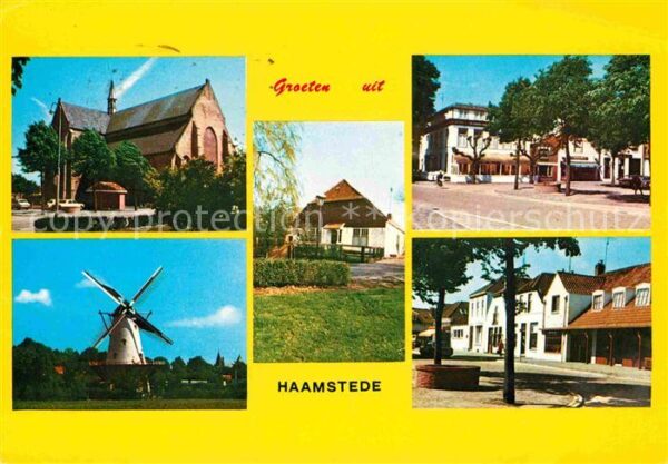 Haamstede Kirche Windmühle Ortspartie