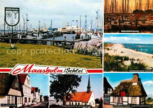 Maasholm Hafen Abendstimmung Ostseestrand Oehe Ä