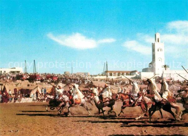 Casablanca Scenes et Types Fantasia Pferderennen