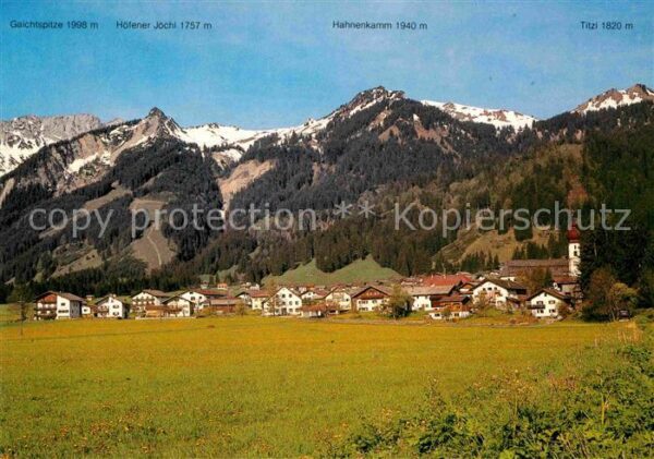 Waengle Gesamtansicht mit Alpen