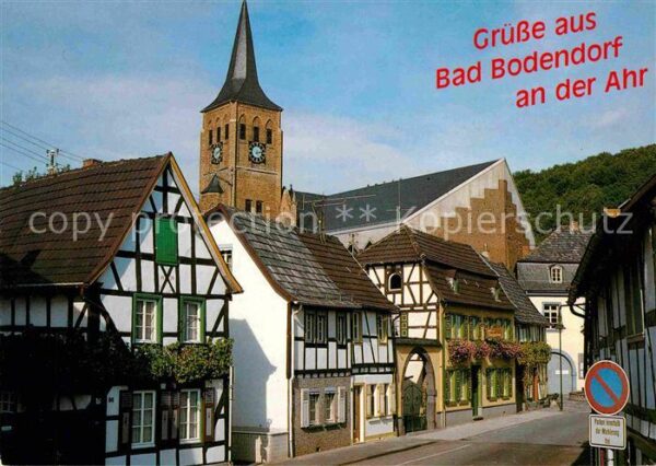 Bad Bodendorf Hauptstrasse mit St Sebastianus Kirche