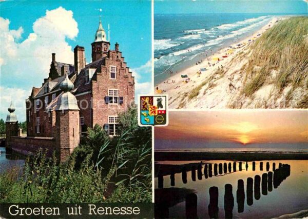 Renesse Schloss Abendstimmung am Meer Strand Dü