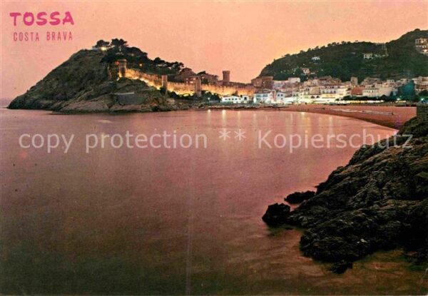Tossa de Mar Sonnenuntergang Strand Festung
