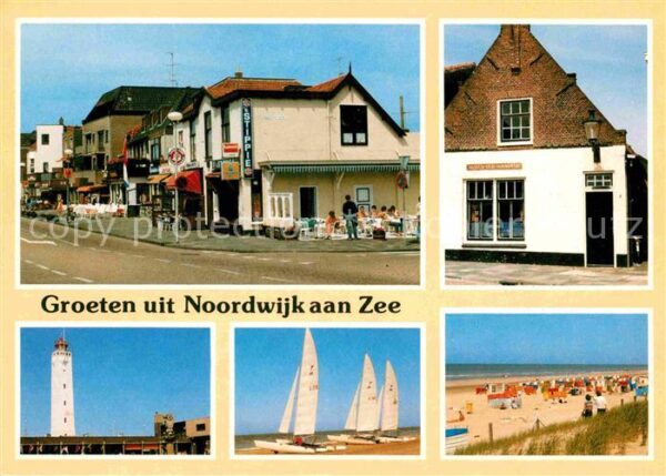 Noordwijk aan Zee  Dorfmotive Leuchtturm Strand Segeln