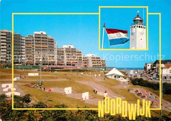 Noordwijk aan Zee  Hotelanlagen Minigolf Leuchtturm
