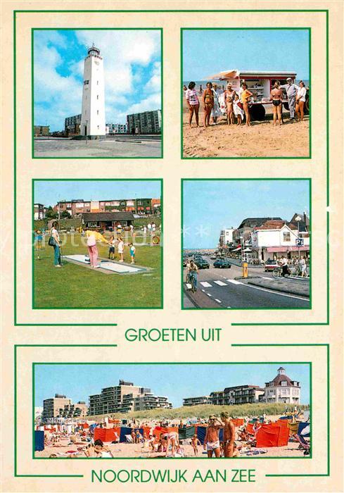 Noordwijk aan Zee  Lechtturm Strand Kiosk Minigolf Dorfmot