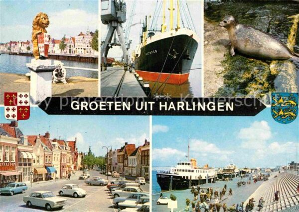 Harlingen Friesland Hafen Skulptur Denkmal Passagierdampfer