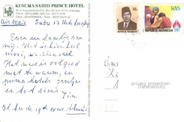 Solo Indonesien Kusumasahid Prince Hotel Tänzerinnen – Bild 2