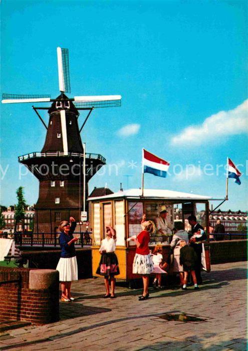 Amsterdam Niederlande Amsterdamsche Molen Windmühle Kiosk