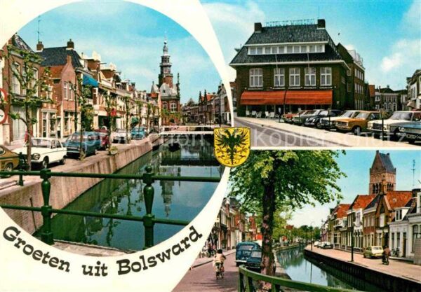 Bolsward Boalsert Kanal Rathaus Hotel Kirchturm