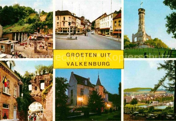 Valkenburg aan de Geul Teilansichten Ruine Schloss Turm Panora