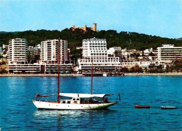 Palma de Mallorca Segelboot Ansicht vom Meer aus